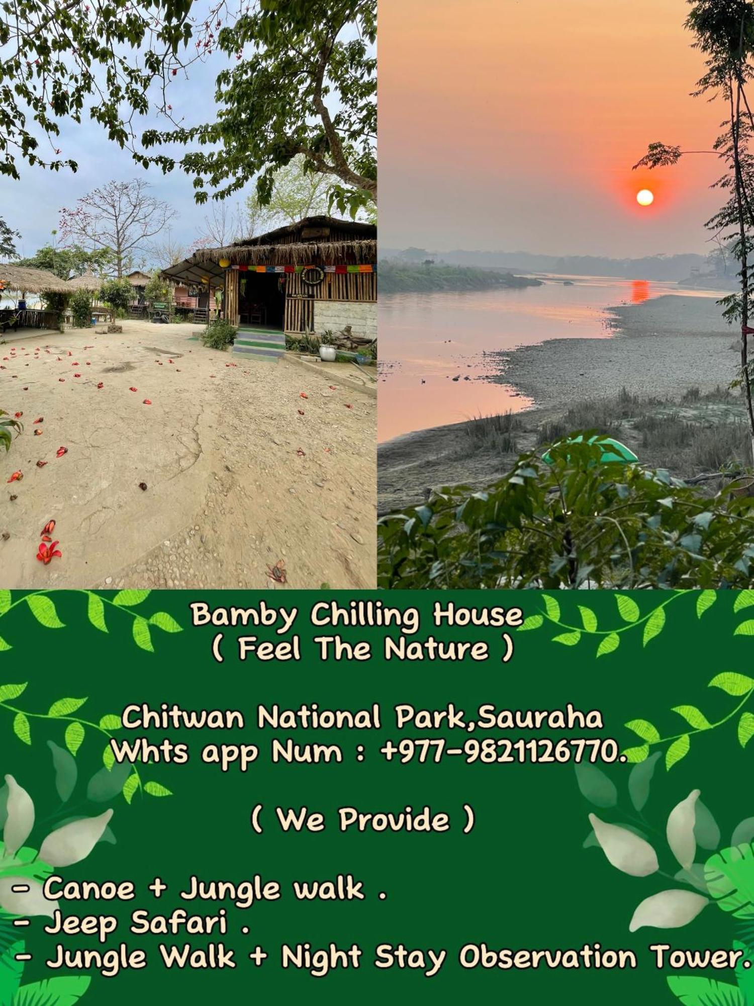 Bamby Chilling House - Feel The Nature Sauraha Ngoại thất bức ảnh